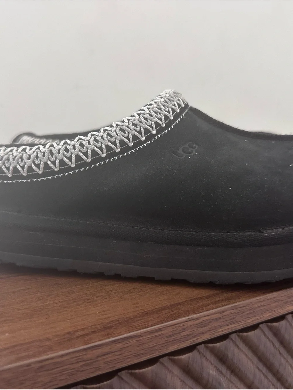 UGG Black Slip-On Clog with Branded Outsole